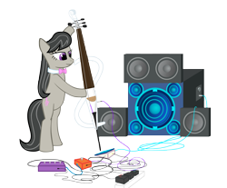 Size: 4000x3312 | Tagged: safe, artist:octavia_synch, artist:synch-anon, octavia melody, earth pony, pony, bass cannon, electric cello, solo