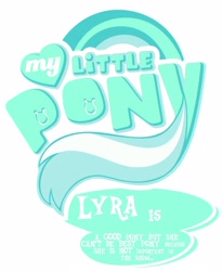 Size: 1024x1250 | Tagged: safe, artist:jamescorck, edit, lyra heartstrings, best pony, logo, logo edit, meme, meme twist, my little pony logo, title card