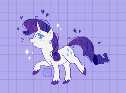 Size: 1280x944 | Tagged: safe, artist:turtletoria-art, rarity, pony, unicorn, colored pupils, cute, female, heart, mare, profile, raribetes, solo, unshorn fetlocks