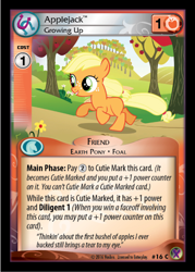 Size: 358x500 | Tagged: safe, applejack, earth pony, pony, ccg, enterplay, filly, marks in time, merchandise