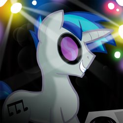 Size: 1000x1000 | Tagged: safe, artist:willdrawforfood1, dj pon-3, record scrape, vinyl scratch, pony, unicorn, rule 63, solo