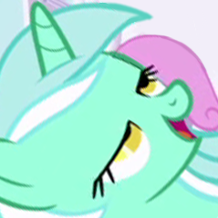 Size: 239x240 | Tagged: safe, screencap, lyra heartstrings, pony, unicorn, female, green coat, horn, mare, out of context, two toned mane