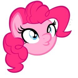 Size: 2232x2232 | Tagged: safe, artist:tuppkam1, pinkie pie, earth pony, pony, bust, duckface, high res, portrait, simple background, solo, transparent background, vector