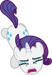 Size: 4207x6000 | Tagged: safe, artist:skie-vinyl, rarity, pony, unicorn, eyes closed, female, looking up, mare, open mouth, screaming, simple background, solo, transparent background, vector