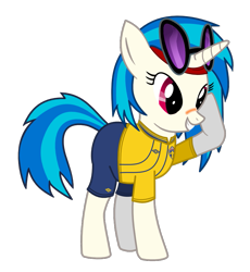 Size: 827x900 | Tagged: safe, artist:isegrim87, dj pon-3, vinyl scratch, pony, unicorn, clothes, female, football, glasses, hooves, horn, jersey, mare, simple background, smiling, solo, sunglasses, sweden, teeth, transparent background, vector