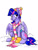 Size: 577x750 | Tagged: safe, artist:spainfischer, derpibooru import, twilight sparkle, twilight sparkle (alicorn), alicorn, pony, booties, clothes, female, looking at you, mare, scarf, sitting, snow, solo, traditional art