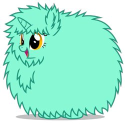 Size: 1400x1400 | Tagged: safe, artist:mrtoast279, lyra heartstrings, oc, oc:fluffle puff, pony, unicorn, fluffy, fusion, recolor, simple background, smiling, solo, transparent background, vector