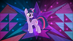 Size: 7680x4320 | Tagged: safe, artist:firesidearmy46231, artist:laszlvfx, derpibooru import, edit, twilight sparkle, twilight sparkle (alicorn), alicorn, pony, female, folded wings, frown, looking back, mare, solo, wallpaper, wallpaper edit, wings