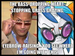 Size: 1024x768 | Tagged: safe, idw, dj pon-3, vinyl scratch, pony, unicorn, comic, dwayne johnson, eyebrows, red eyes, wrestling, wwe