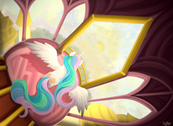 Size: 3506x2549 | Tagged: safe, artist:pedrohander, princess celestia, alicorn, pony, both cutie marks, female, mare, solo