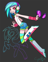 Size: 782x1000 | Tagged: safe, artist:sambragg, dj pon-3, vinyl scratch, equestria girls, headphones, humanized, solo