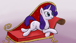 Size: 1920x1080 | Tagged: safe, artist:bill-the-pony, rarity, pony, unicorn, fainting couch, prone, solo