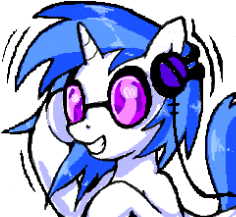 Size: 236x217 | Tagged: safe, artist:stoic5, dj pon-3, vinyl scratch, pony, unicorn, female, headphones, lowres, mare, simple background, smiling, solo, white background