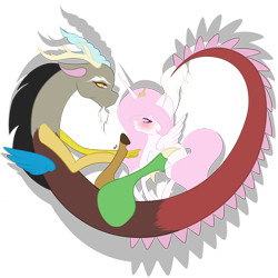 Size: 1024x1024 | Tagged: safe, artist:hestiay, discord, princess celestia, alicorn, draconequus, pony, art, dislestia, draw, drawing, duo, female, male, mare, pink-mane celestia, puppy love, shipping, simple background, straight, transparent background