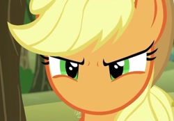 Size: 648x451 | Tagged: safe, edit, applejack, earth pony, pony, no second prances, female, mare, no mouth