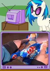 Size: 353x500 | Tagged: safe, dj pon-3, vinyl scratch, pony, unicorn, dj ice cream, exploitable meme, russian, tv meme