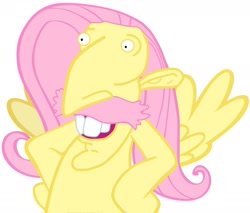 Size: 1600x1366 | Tagged: safe, fluttershy, pegasus, pony, female, mare, meme, nigel thornberry, smashing