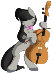 Size: 755x1057 | Tagged: dead source, safe, artist:letirary, octavia melody, earth pony, pony, bow (instrument), bowtie, cello, cello bow, hooves, music, musical instrument, performance, playing, simple background, solo, transparent background, unshorn fetlocks