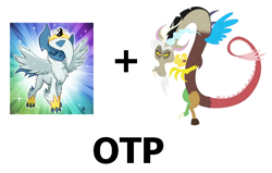 Size: 742x472 | Tagged: safe, discord, absol, crack shipping, exploitable meme, mega absol, mega evolution, otp, pokémon, pokémon x and y, princess, shipping