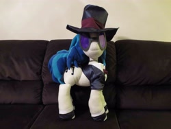 Size: 4608x3456 | Tagged: safe, artist:doublebackstitcharts, dj pon-3, vinyl scratch, absurd resolution, hat, irl, needs more jpeg, photo, plushie