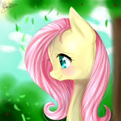 Size: 1024x1024 | Tagged: safe, artist:martuchan200, fluttershy, pegasus, pony, female, mare, solo