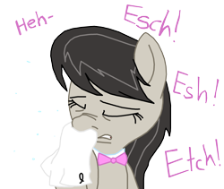 Size: 2752x2328 | Tagged: safe, artist:masterxtreme, octavia melody, earth pony, pony, bowtie, fetish, handkerchief, nose blowing, sneezing, sneezing fetish, solo, tissue