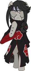 Size: 589x1357 | Tagged: safe, artist:holsternicholson, artist:macethebarrowslord, edit, octavia melody, earth pony, pony, akatsuki, naruto, pain (naruto), solo