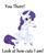 Size: 1075x1229 | Tagged: safe, artist:hippykat13, artist:sabokat, artist:trichykitty, rarity, pony, unicorn, cute, hooves, parody, sitting, solo, text