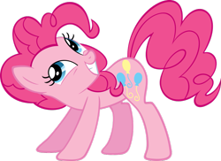 Size: 1023x744 | Tagged: safe, artist:rachel201611, pinkie pie, earth pony, pony, simple background, smiling, solo, transparent background, vector