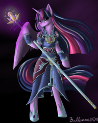 Size: 2000x2500 | Tagged: safe, artist:dreamyartcosplay, derpibooru import, twilight sparkle, twilight sparkle (alicorn), alicorn, semi-anthro, mage, solo