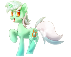 Size: 1500x1200 | Tagged: safe, artist:zoiby, lyra heartstrings, pony, unicorn, female, horn, mare, solo, sparkles