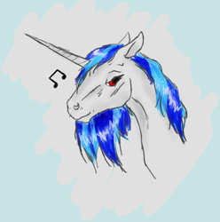 Size: 606x611 | Tagged: safe, artist:sawnikbewm, dj pon-3, vinyl scratch, horse, pony, unicorn, realistic, solo