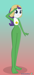 Size: 5000x10859 | Tagged: safe, artist:keronianniroro, rarity, equestria girls, absurd resolution, bodysuit, clothes, cosplay, costume, female, hat, keroro, keroro gunsou, looking at you, salute, signature, vector