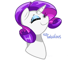 Size: 4375x3605 | Tagged: safe, artist:gigandjett, rarity, pony, unicorn, bust, cute, eyes closed, fabulous, female, heart, portrait, raribetes, solo