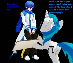 Size: 617x531 | Tagged: safe, artist:lugora, dj pon-3, vinyl scratch, pony, unicorn, crossover, kaito, mmd, vocaloid