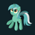 Size: 3000x3000 | Tagged: safe, artist:melanchopony, lyra heartstrings, pony, unicorn, female, green coat, horn, mare, solo, two toned mane