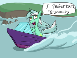 Size: 1280x960 | Tagged: safe, artist:roflpony, lyra heartstrings, ask-wackylyra, boat, solo, tumblr