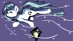 Size: 1280x720 | Tagged: safe, artist:redcladhero, dj pon-3, vinyl scratch, pony, unicorn, snow, snowfall, solo