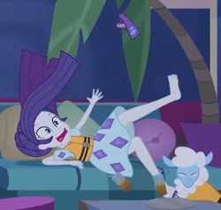 Size: 558x532 | Tagged: safe, screencap, rarity, sheep, better together, equestria girls, spring breakdown, barefoot, cropped, feet, sandal removed, sandals, soles, you imbecile! you've doomed us all!