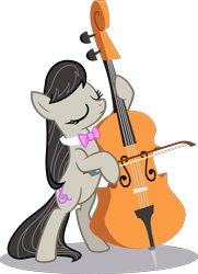 Size: 4347x6000 | Tagged: safe, artist:millennial dan, octavia melody, earth pony, pony, absurd resolution, bipedal, cello, eyes closed, musical instrument, simple background, solo, transparent background, vector