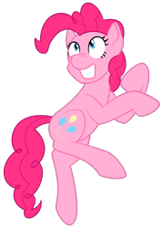 Size: 5000x7000 | Tagged: safe, artist:besttubahorse, artist:wcnimbus, pinkie pie, earth pony, pony, collaboration, absurd resolution, female, mare, simple background, smiling, solo, transparent background, vector, vector trace