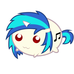 Size: 1000x1000 | Tagged: safe, artist:mintyscratch, dj pon-3, vinyl scratch, pony, unicorn, chubbie, cute, solo