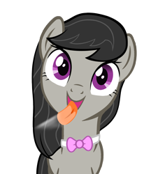 Size: 1280x1482 | Tagged: safe, artist:umbra-neko, octavia melody, earth pony, pony, fourth wall, licking, licking ponies, screen, simple background, solo, tongue out, transparent background, vector