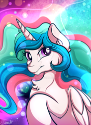 Size: 900x1232 | Tagged: safe, artist:mirry92, princess celestia, alicorn, pony, cute, cutelestia, deviantart, female, looking at you, mare, obtrusive watermark, signature, solo, watermark