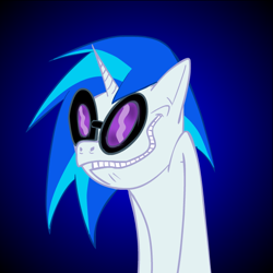 Size: 600x600 | Tagged: safe, artist:alvh-omega, dj pon-3, vinyl scratch, pony, unicorn, .mov, solo, style emulation