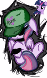 Size: 2172x3580 | Tagged: safe, derpibooru import, twilight sparkle, twilight sparkle (alicorn), oc, oc:anon, alicorn, pony, /mlp/, :>, baseball cap, bracelet, clothes, collar, disguise, earring, female, floppy ears, hat, heart, mare, sitting, smiling, solo, sunglasses, underhoof, wristband