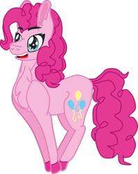 Size: 1342x1696 | Tagged: safe, artist:casanova-mew, pinkie pie, pony, chest fluff, pronking, simple background, solo, transparent background