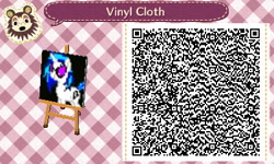 Size: 400x240 | Tagged: safe, artist:bekuno, dj pon-3, vinyl scratch, pony, unicorn, 3ds, animal crossing, qr code