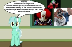 Size: 887x587 | Tagged: safe, lyra heartstrings, bozo the clown, chalkboard, clown, doink the clown, human studies101 with lyra, insane clown posse, it, john wayne gacy, juggalos, meme, op is a cuck, op is trying to start shit, pennywise, the joker, wwe, wwf