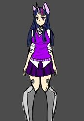 Size: 488x706 | Tagged: safe, artist:valik, derpibooru import, twilight sparkle, human, eared humanization, horned humanization, humanized, scissor twilight, solo